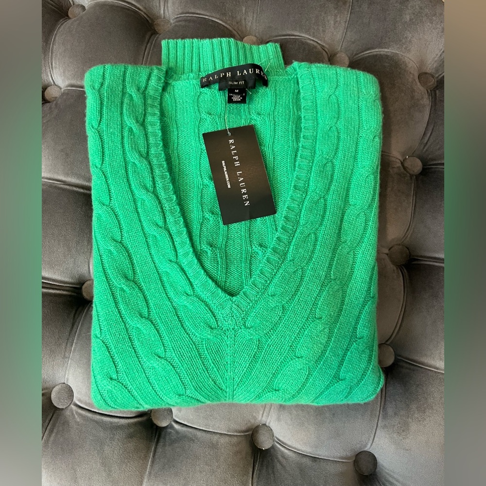 Ralph Lauren Collection 100% Cashmere Cable Sweater